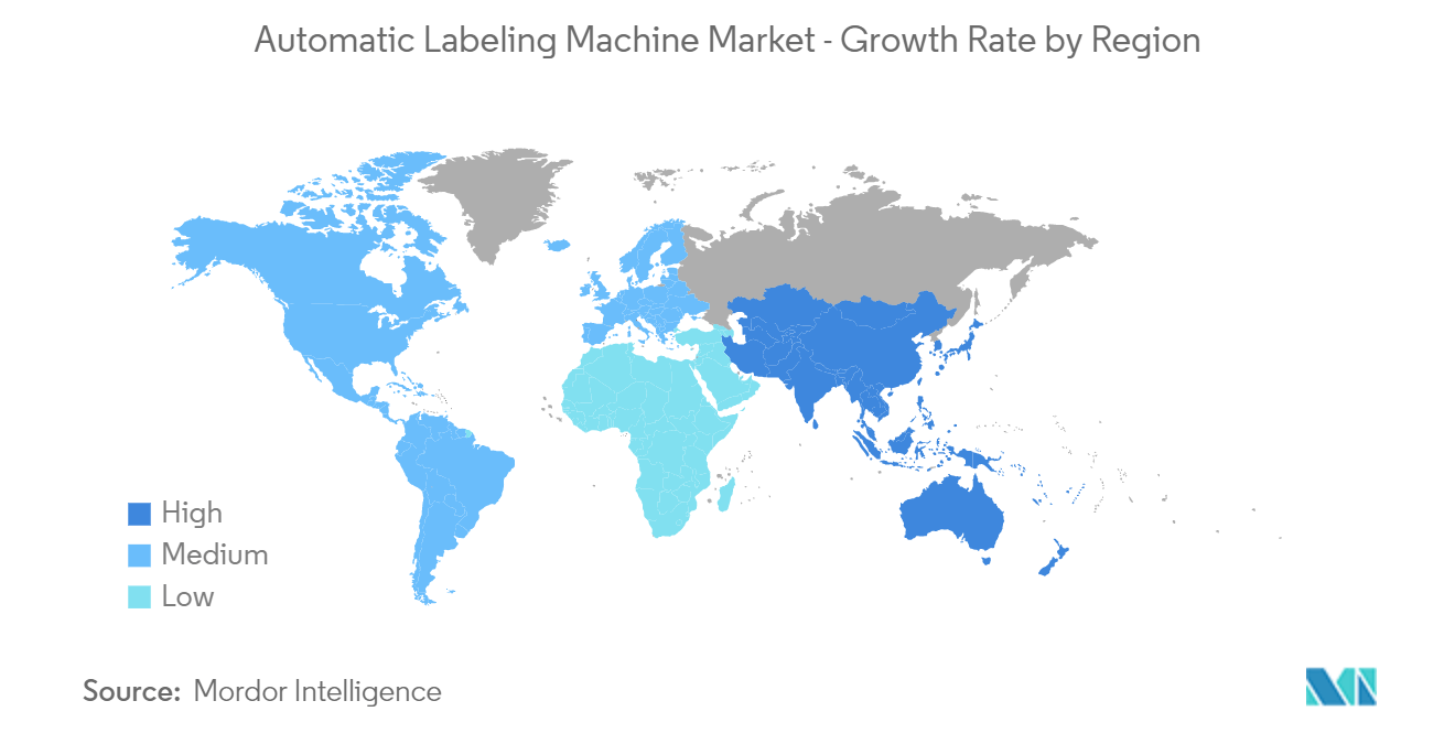 this picture is about automatic labeling machine market growth rate by region.